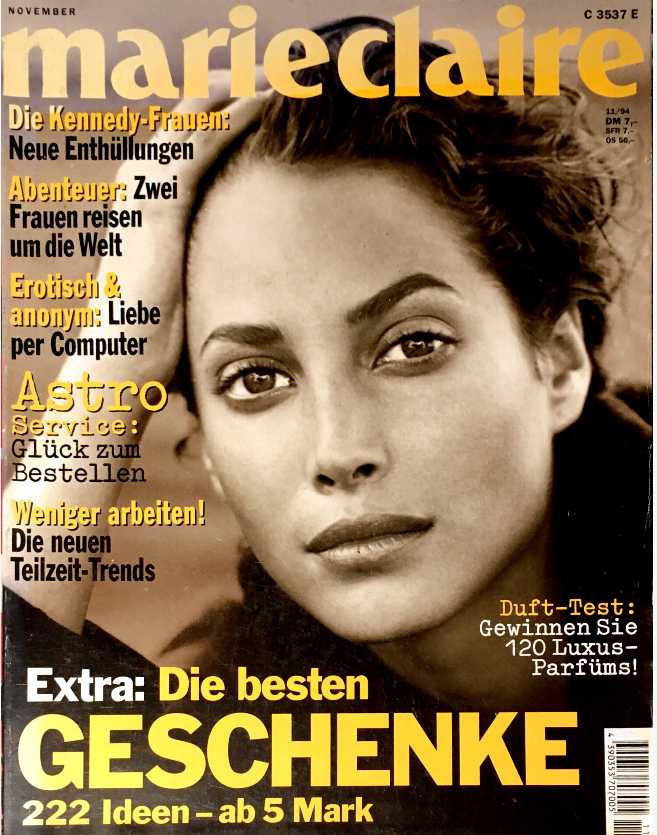 MARIE CLAIRE Magazine Germany 1994 CHRISTY TURLINGTON Tatjana Patitz JUERGEN TELLER Nina Brosh