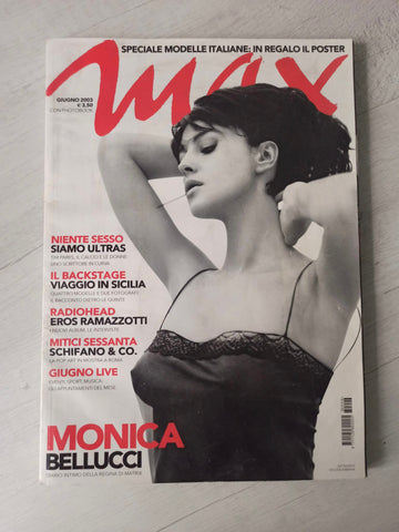 MAX Italia June 2003 MONICA BELLUCCI Eros Ramazzotti JENNIFER ANISTON Chiara Conti