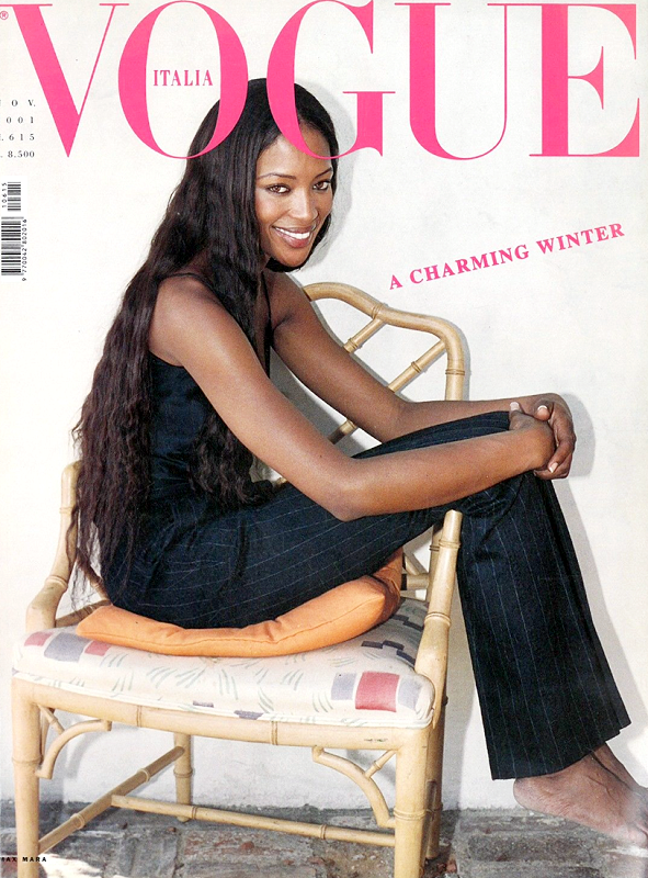 VOGUE Magazine Italia November 2001 NAOMI CAMPBELL Angela Lindvall EVA HERZIGOVA