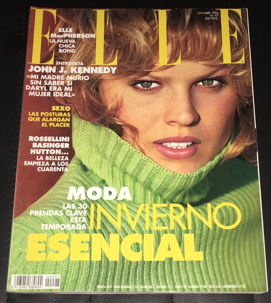 ELLE Magazine Spain October 1994 EVA HERZIGOVA Elle MacPherson JOHN KENNEDY Penelope Cruz