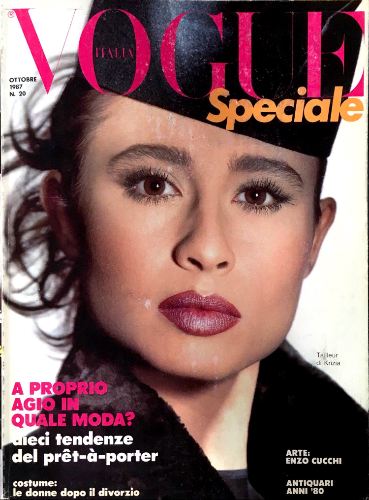 VOGUE Magazine Italia October 1987 NATHALIE GABRIELLI Rachel Hunter ROBERTA CHIRKO