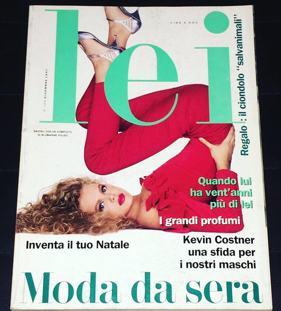 LEI Vintage Magazine December 1991 RACHEL MULHOLLAND Oliviero Toscani KEVIN COSTNER