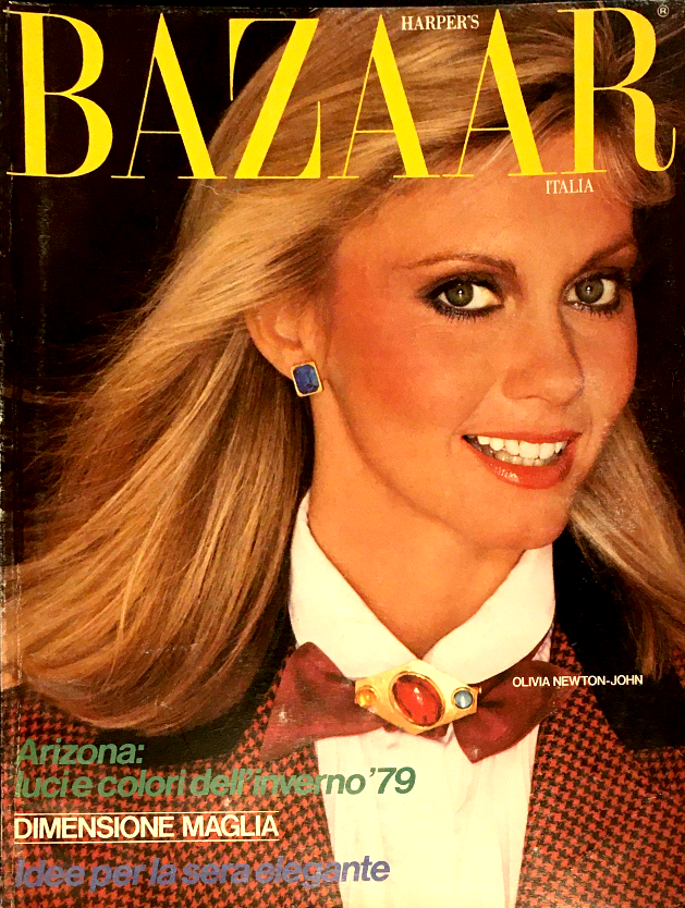 HARPERS BAZAAR Italia Magazine November 1979 OLIVIA NEWTON JOHN Janice Dickinson
