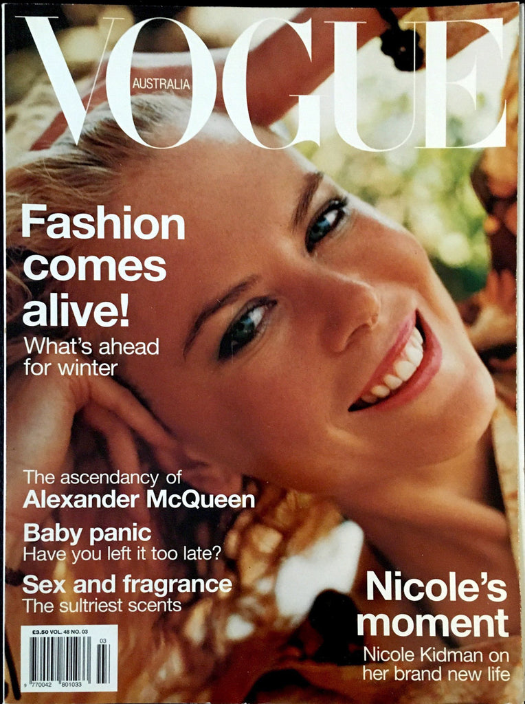 VOGUE Australia Magazine February 2003 NICOLE KIDMAN Karen Elson NATALIA VODIANOVA