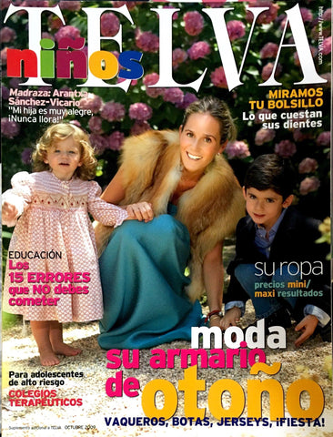 TELVA NINOS Kids Children Bambini Enfant SPANISH Fashion Magazine OCTOBER 2009