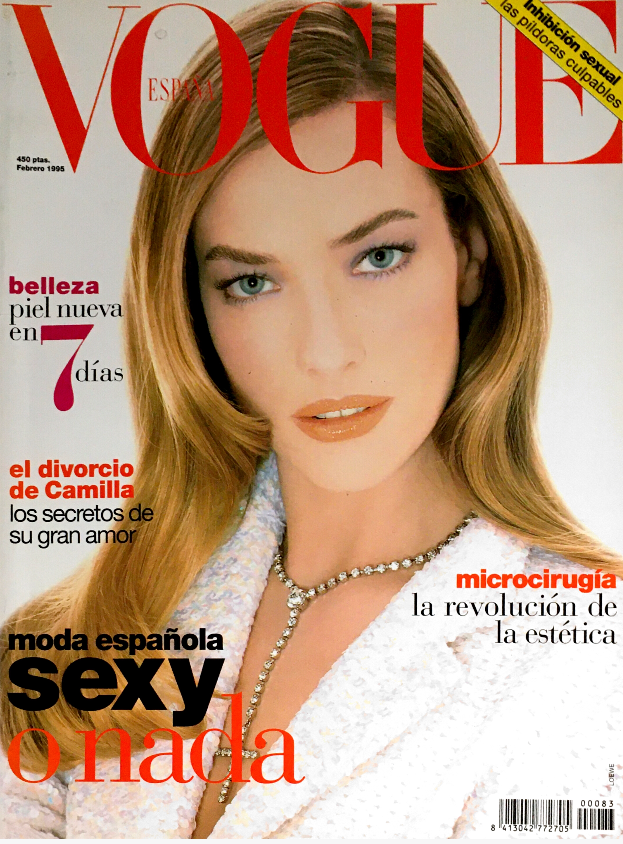 VOGUE Spain Magazine February 1995 TATJANA PATITZ Carmen Schwartz JOAQUIN CORTES - magazinecult