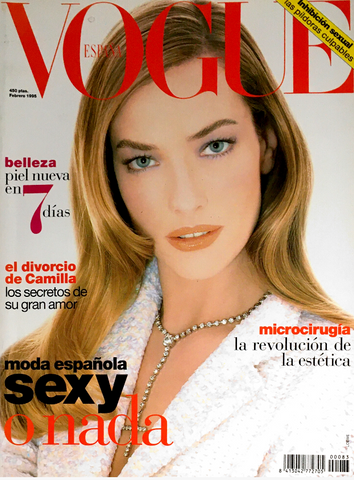 VOGUE Spain Magazine February 1995 TATJANA PATITZ Carmen Schwartz JOAQUIN CORTES - magazinecult