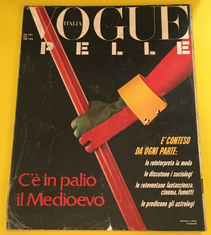 VOGUE Magazine Italia PELLE February 1982 STEVE HIETT Andre Rau GILLES TAPIE Vintage