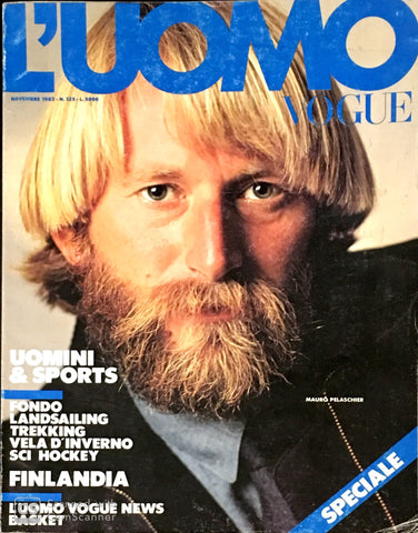 L'UOMO VOGUE Magazine November 1983 MAURO PELASCHIER