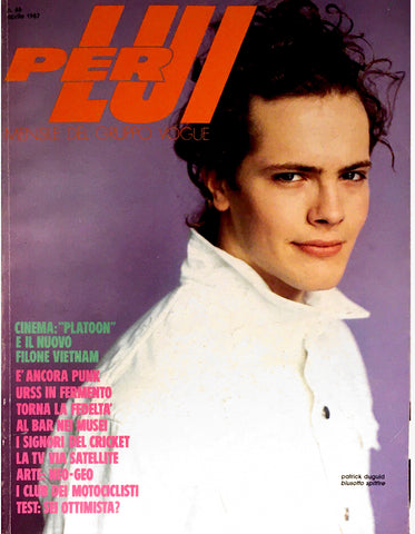 PER LUI Magazine April 1987 PATRICK DUGUID Bruce Weber KOTO BOLOFO Johnny Depp