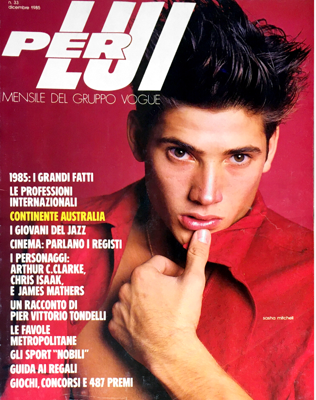 PER LUI Magazine December 1985 SASHA MITCHELL Arthur Elgort BRUCE WEBER