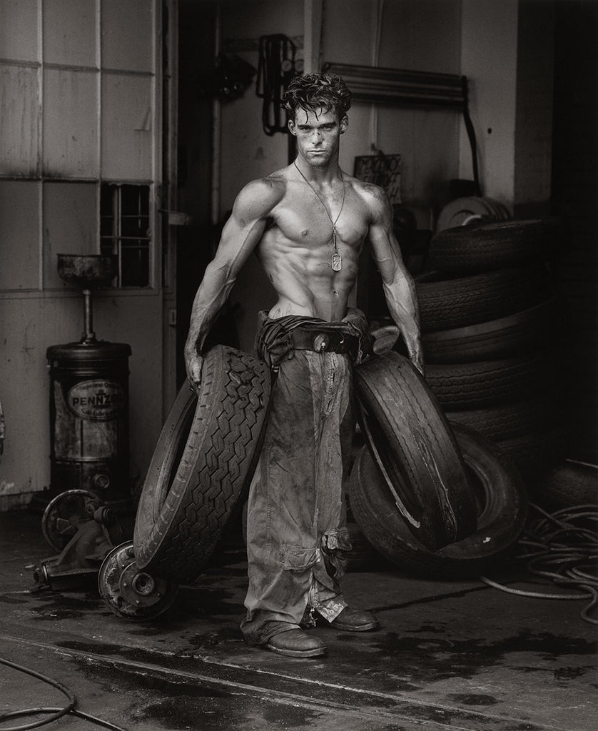 PER LUI Magazine 1985 FRED WITH TIRES & I Ragazzi del Body Shop HERB RITTS