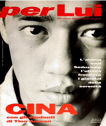 PER LUI Magazine November 1989 WU'ER KAIXI Juergen Teller MAX VADUKUL