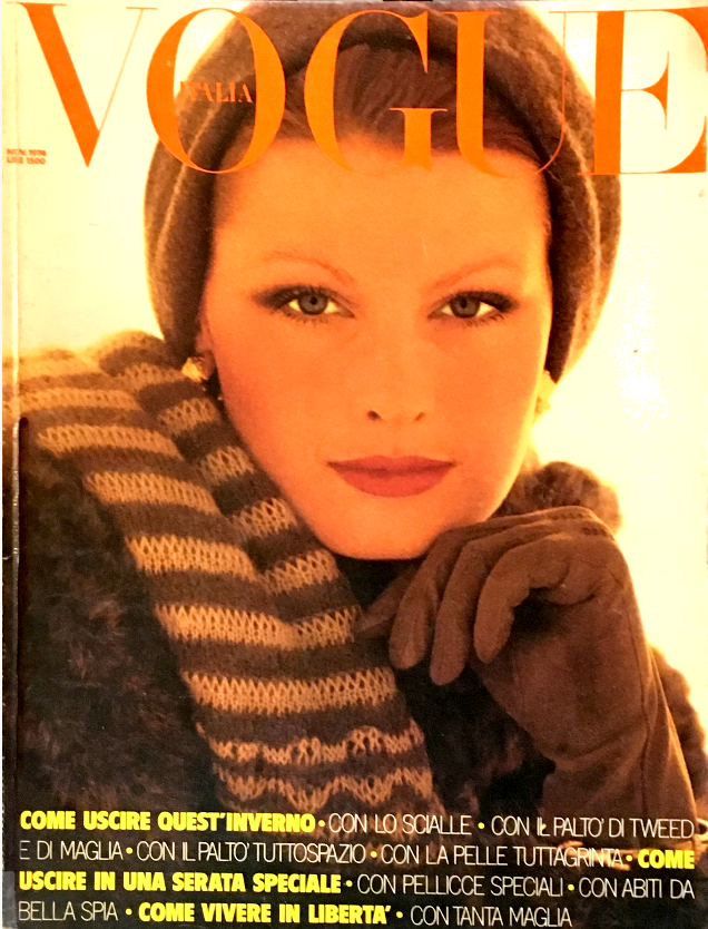 VOGUE Italia Magazine November 1974 DENISE HOPKINS Rene Russo VALENTINA CORTESE