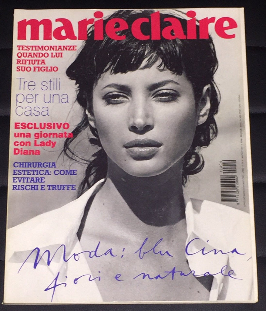 Marie Claire Italy Magazine April 1994 CHRISTY TURLINGTON Bonnie Berman YASMEEN GHAURI - magazinecult