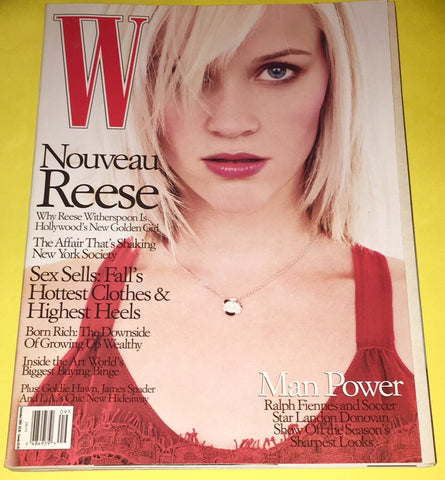 W Magazine September 2002 REESE WITHERSPOON Jessica Miller KAREN ELSON Landon Donovan