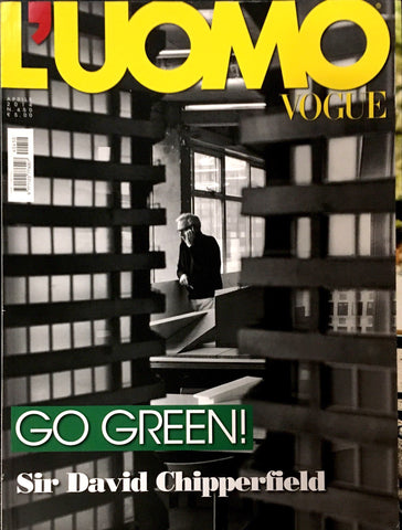 L'UOMO VOGUE Magazine April 2014 SIR DAVID CHIPPERFIELD Adrian Grenier ROSARIO DAWSON