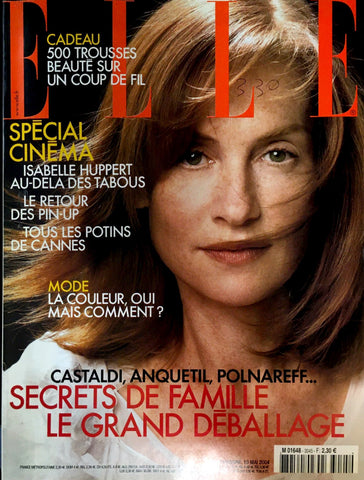 ELLE Magazine France N°3045 May 2004 ISABELLE HUPPERT Julia Stegner COMETTI