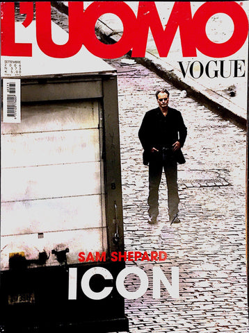 L'UOMO VOGUE Magazine September 2006 SAM SHEPARD Willem Dafoe MICKEY ROURKE Cuba Gooding