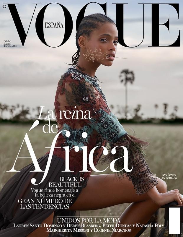 VOGUE Spain Magazine March 2016 AYA JONES Anais Mali NATASHA POLY Naomi Campbell