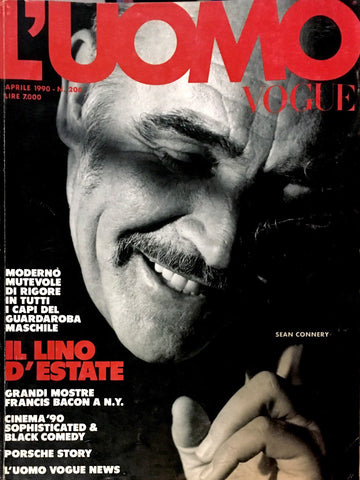 L'UOMO VOGUE Magazine 1990 SEAN CONNERY Herb Ritts FABRIZIO GIANNI Aldo Fallai