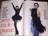 GRAZIA Italia Magazine December 1991 ESTELLE LEFEBURE Isabella Rossellini ANGIE EVERHART