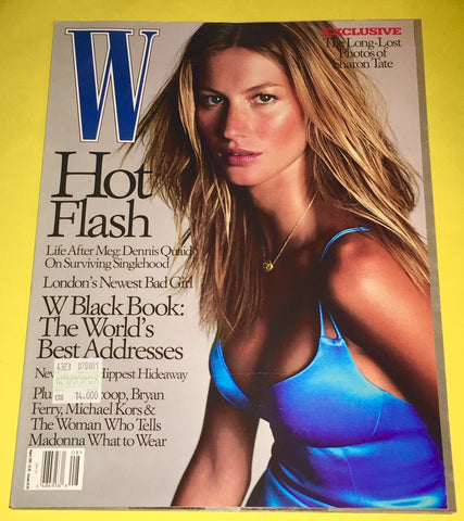 W Magazine August 2001 GISELE BUNDCHEN Sharon Tate ERIN WASSON Natasa Vojnovic