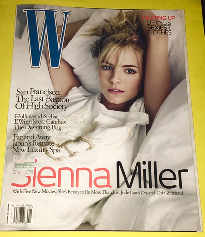 W Magazine January 2007 SIENNA MILLER Jessica Lewis AGYNESS DEYN