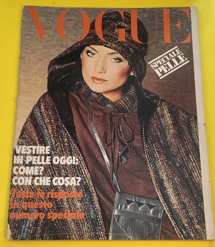 VOGUE Magazine Italia PELLE September 1976 ANNA ANDERSEN Vibeke Knudsen