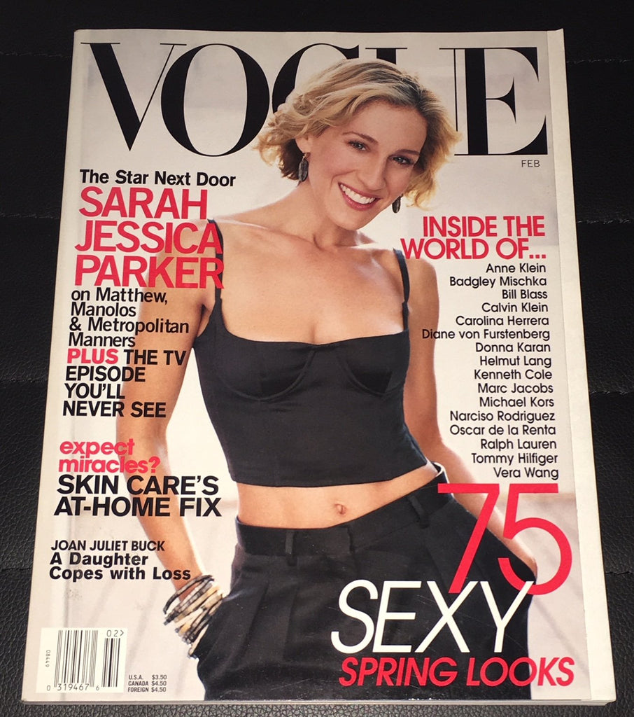 VOGUE Magazine US February 2002 SARAH JESSICA PARKER Stella Tennant KAROLINA KURKOVA