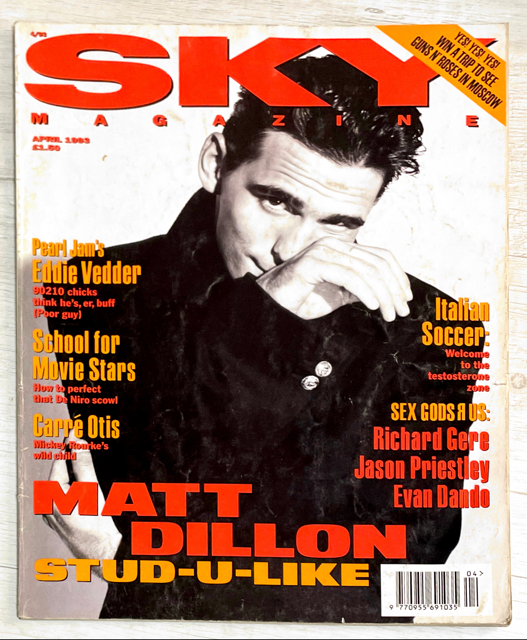 SKY Magazine April 1993 MATT DILLON Evan Dando CARRE OTIS Jason Priestley