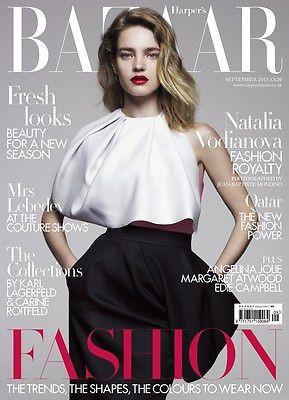 HARPER's BAZAAR UK Magazine September 2013 NATALIA VODIANOVA Carmen Kass ANGELA LINDVALL