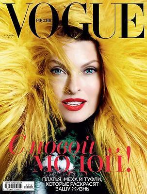 VOGUE Russia Magazine December 2012 LINDA EVANGELISTA Jake Davies TONI GARRN