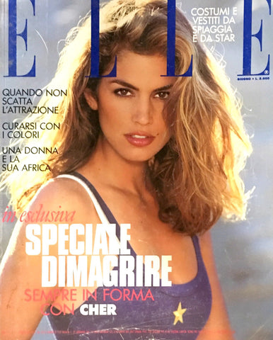ELLE Magazine Italia June 1991 CINDY CRAWFORD Roberta Chirko MEGHAN DOUGLAS