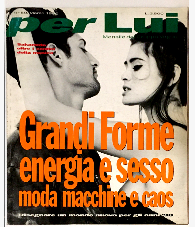 PER LUI Magazine March 1990 TONY WARD Veruschka MICHEL COMTE Charlotte Lewis