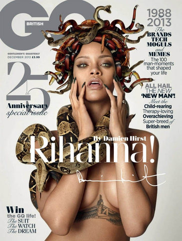 GQ UK Magazine December 2013 RIHANNA Wilko Johnson MARIANO VIVANCO Damien Hirst