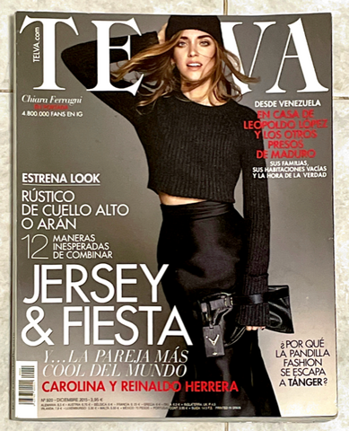 TELVA Magazine December 2015 CHIARA FERRAGNI Solea Morente