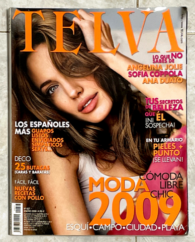 TELVA Magazine January 2009 ANGELINA JOLIE Kelli Lumi VANESSA LORENZO