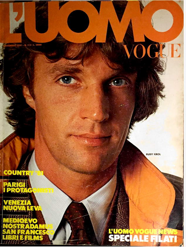 L'UOMO VOGUE Magazine November 1981 RUDY KROL