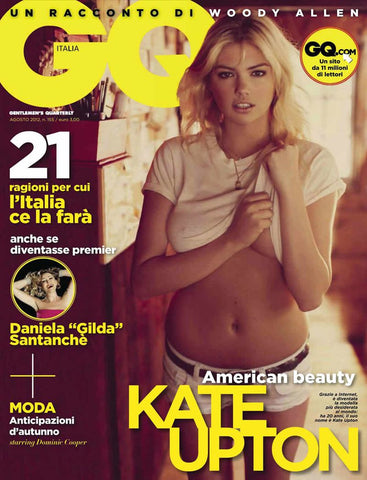 KATE UPTON  GQ Magazine Italia August 2012 Dominic Cooper NOAH MILLS
