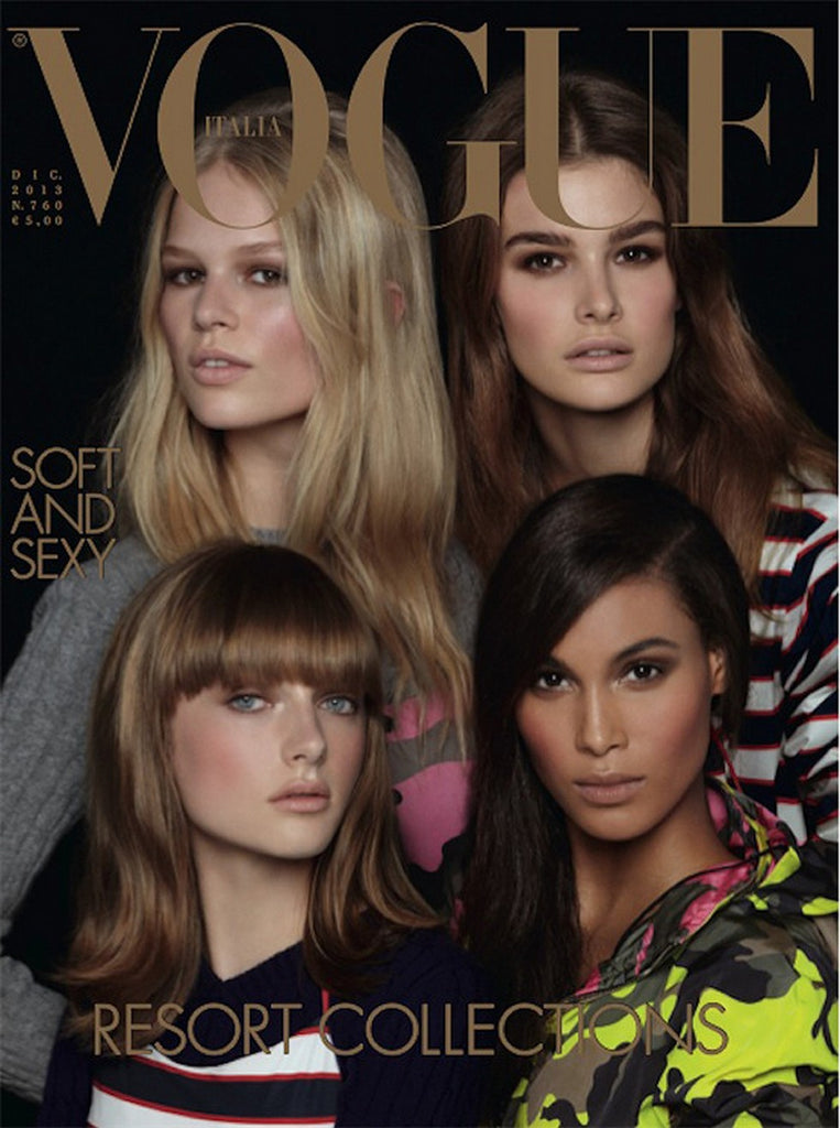 VOGUE Magazine Italia December 2013 ANNA EWERS Cindy Bruna MICHELLE DOCKERY Sealed