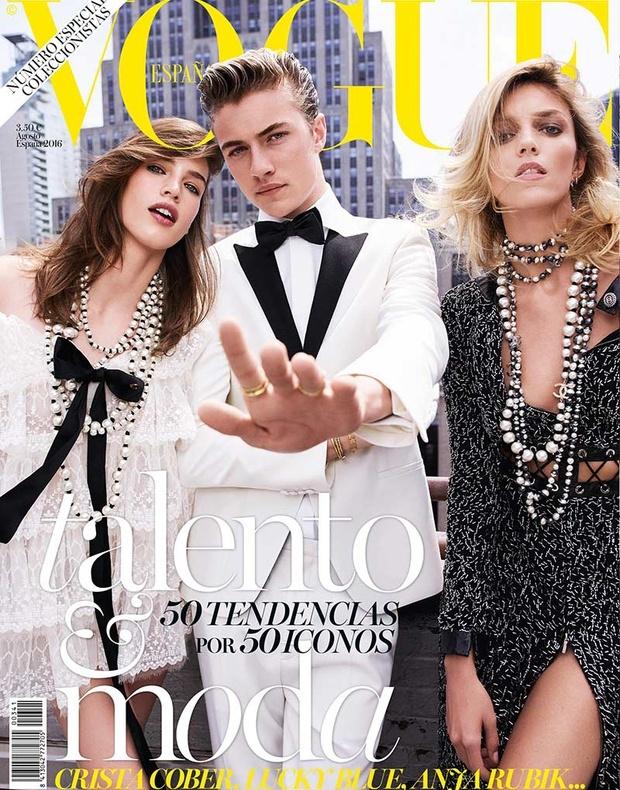 VOGUE Magazine Spain August 2016 LUCKY BLUE SMITH Anja Rubik ISABELI FONTANA