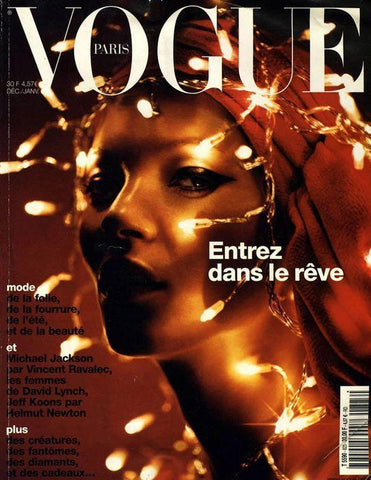 VOGUE Paris Magazine December 2001 KATE MOSS Liya Kebede MAGGIE RIZER
