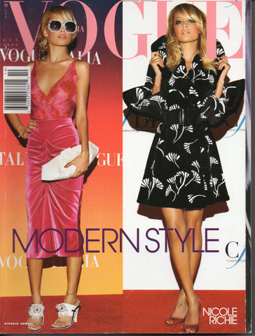 VOGUE Italia Magazine October 2006 MONICA BELLUCCI Naomi Campbell KATE MOSS