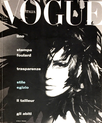 VOGUE Magazine Italia April 1990 KIM WILLIAMS Naomi Campbell LINDA EVANGELISTA