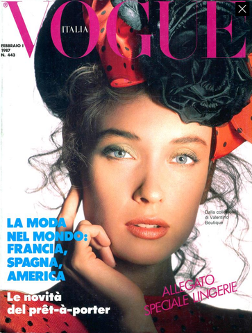 VOGUE Magazine Italia February 1987 OLATZ SCHNABEL Kristen Mcmenamy YASMIN LE BON Suzanne Lanza