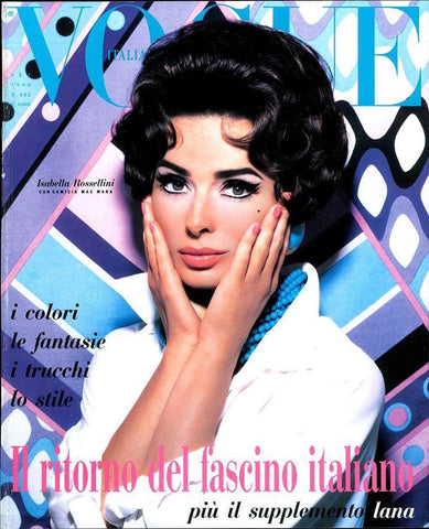 VOGUE Italia Magazine 1990 ISABELLA ROSSELLINI Linda Evangelista CHRISTY TURLINGTON - magazinecult