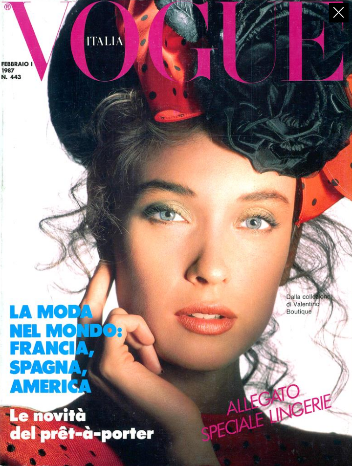 VOGUE Magazine Italia February 1987 OLATZ SCHNABEL Mcmenamy YASMIN LE BON Lanza