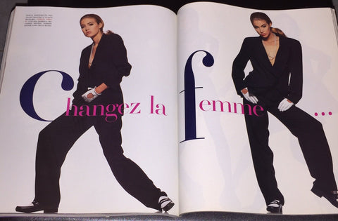 VOGUE Magazine Italia February 1992 ISABELLA ROSSELLINI Linda Evangeli