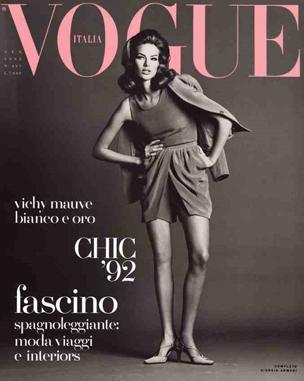 VOGUE Magazine Italia January 1992+Meghan+Douglas